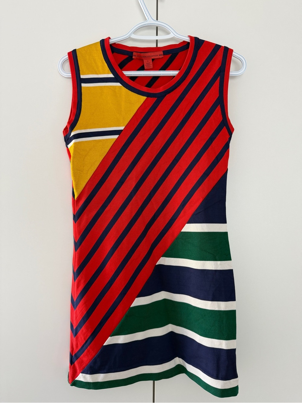 Tommy Hilfiger Colorblock Striped Knit Sleeveless Dress